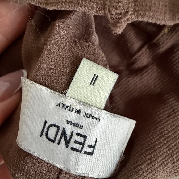 NEW FENDI TIGHTS BROWN 100% Authentic FF Logo Size 2 (M) - Picture 4 of 4